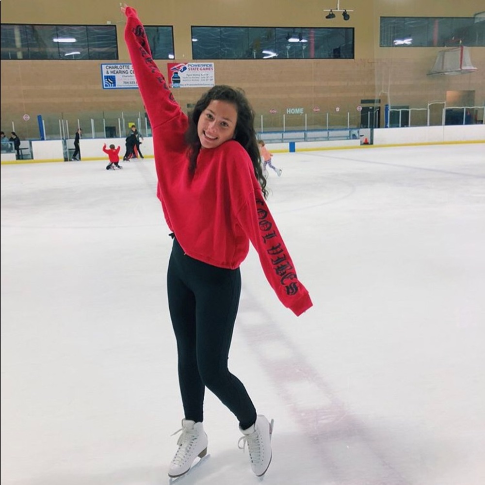 Red good vibes sweatshirt